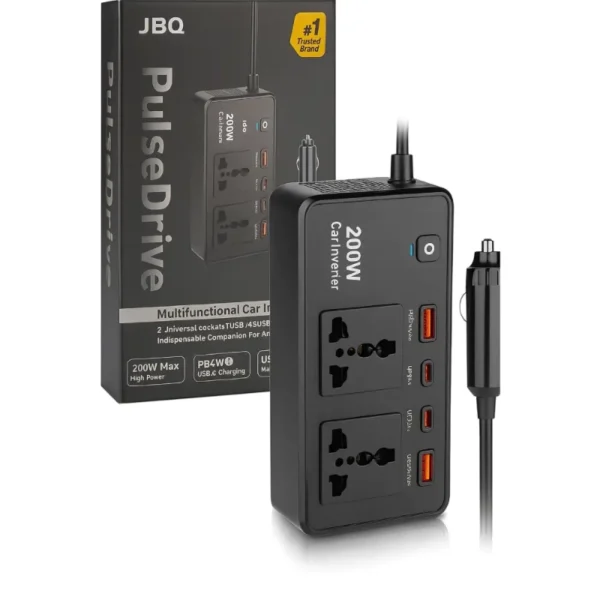 JBQ 200W Car Power Inverter, DC 12V to AC 220V Converter